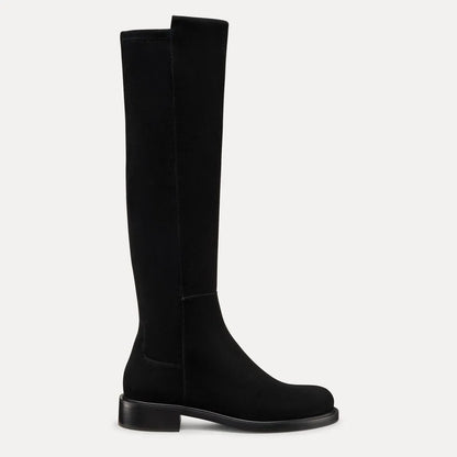 5050 Gisele Knee-High Boot - Black Suede & Microstretch