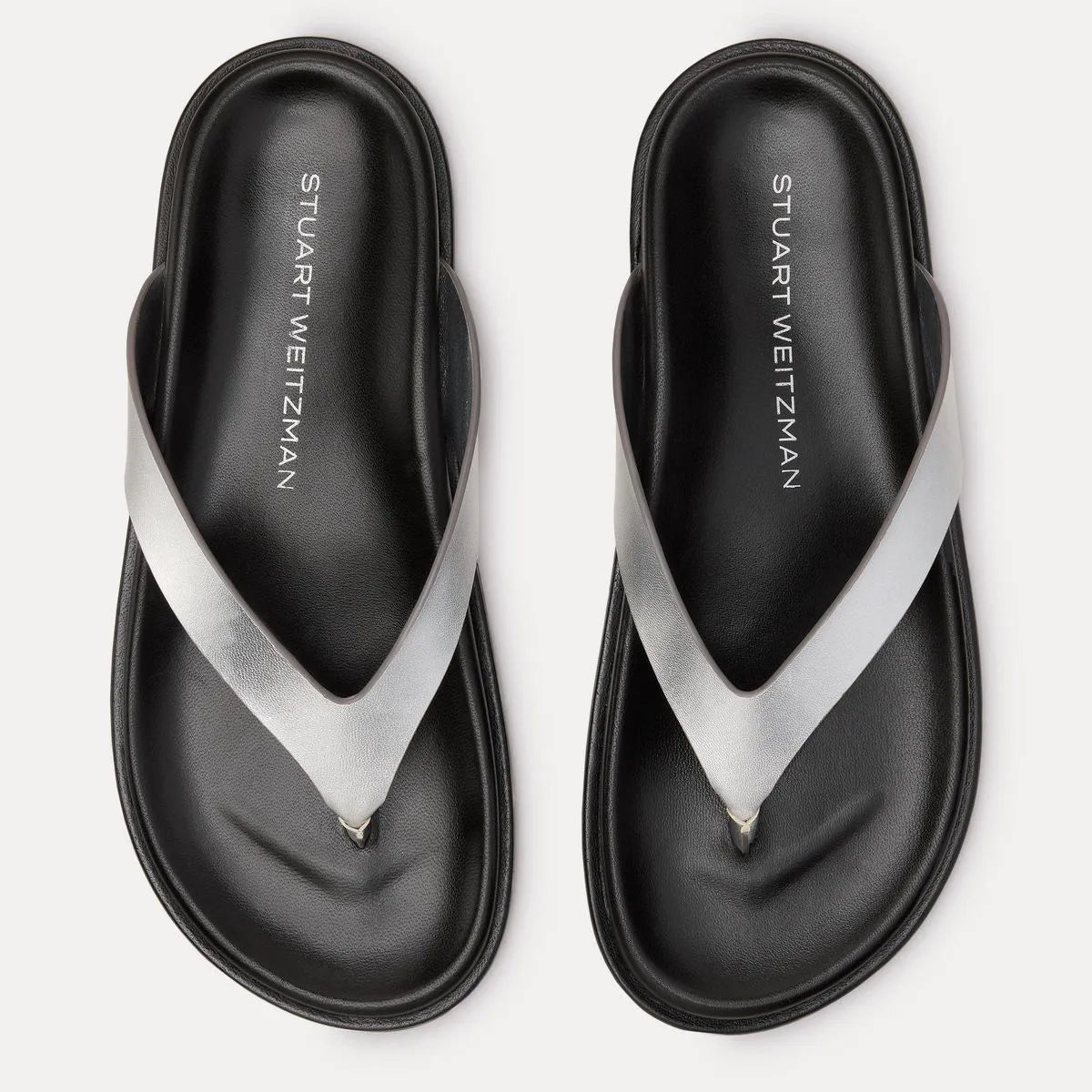 Marykate Thong Sandal - Silver Leather