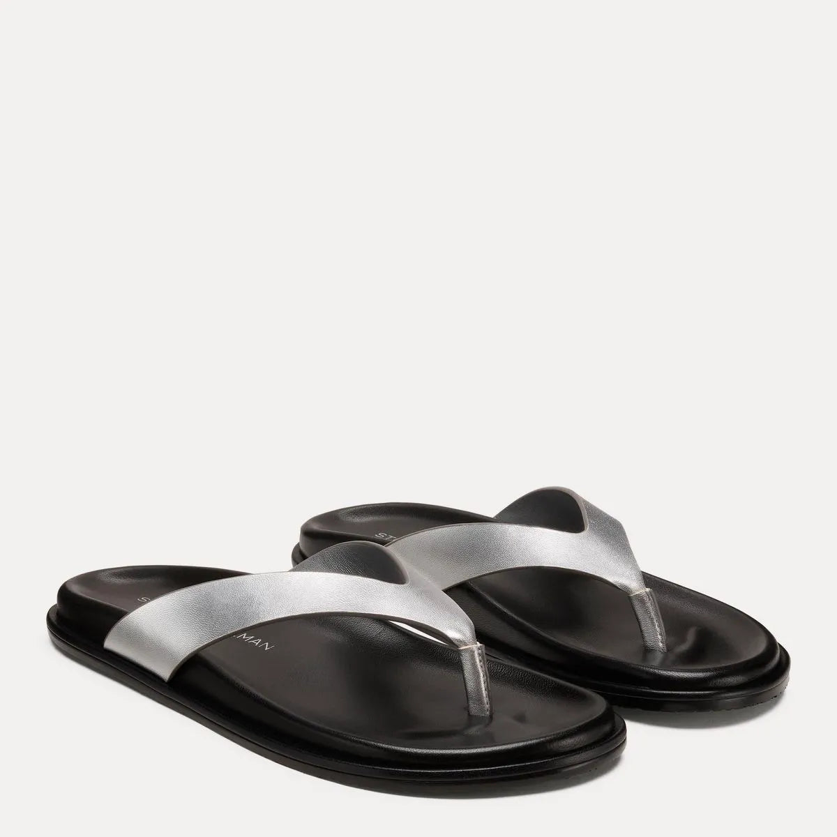 Marykate Thong Sandal - Silver Leather