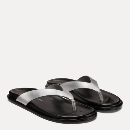 Marykate Thong Sandal - Silver Leather