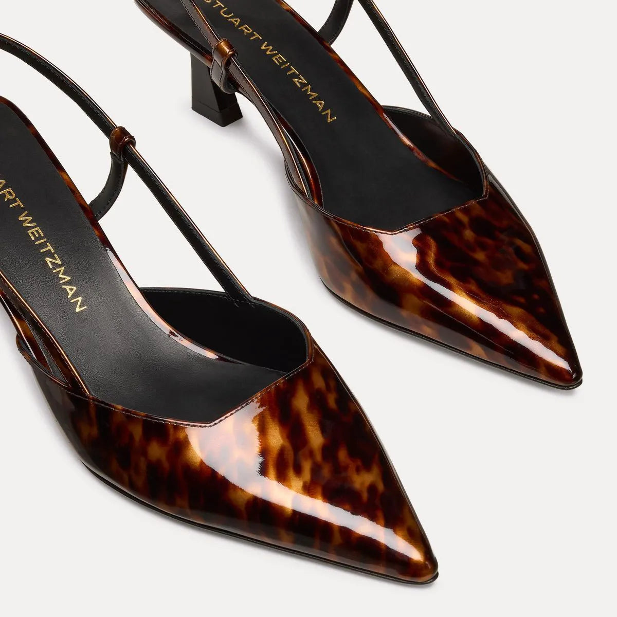 Vinnie Slingback Pump 50 - Brown Tortoise-Print Leather