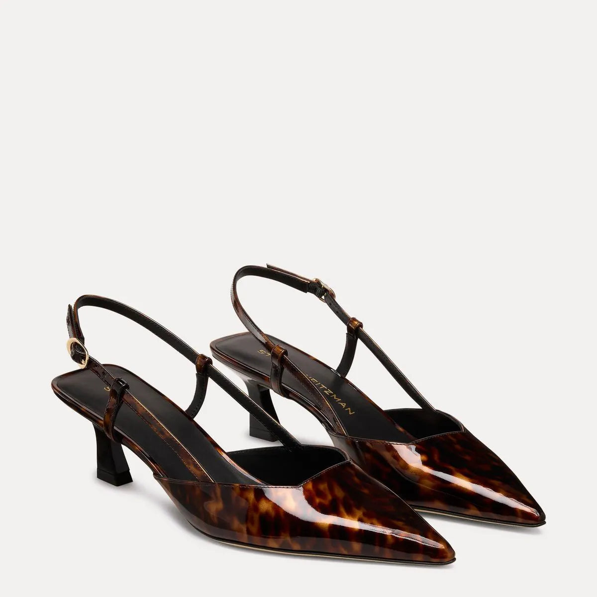 Vinnie Slingback Pump 50 - Brown Tortoise-Print Leather