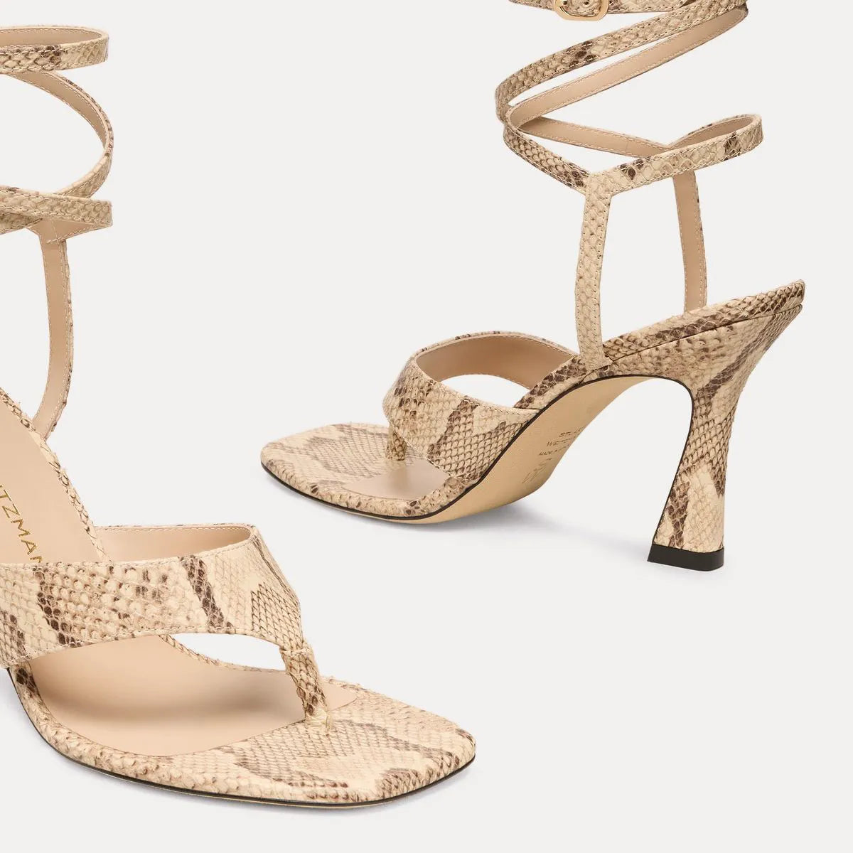 Vinnie Wrap Thong Sandal 85 - Adobe Beige Leather
