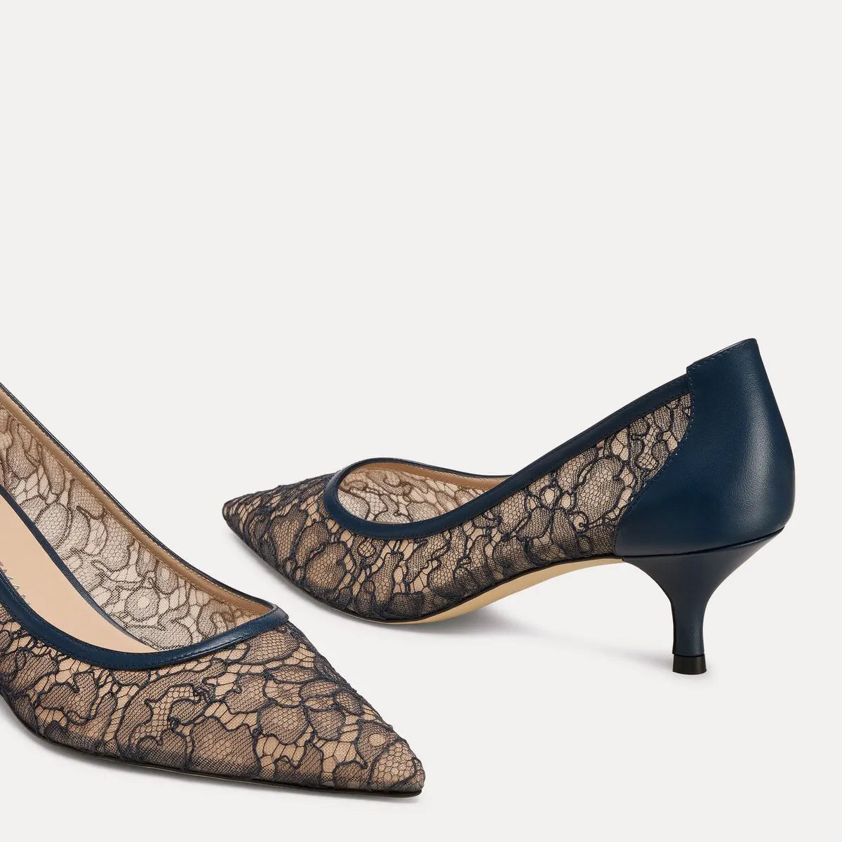Stuart Power Pump 50 - Sea Blue Floral Mesh & Leather