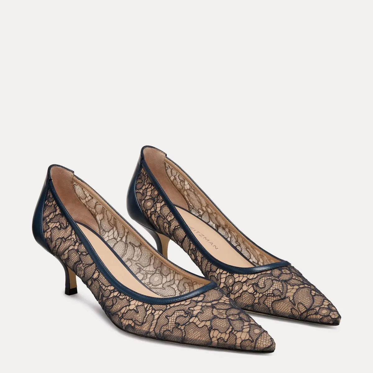 Stuart Power Pump 50 - Sea Blue Floral Mesh & Leather