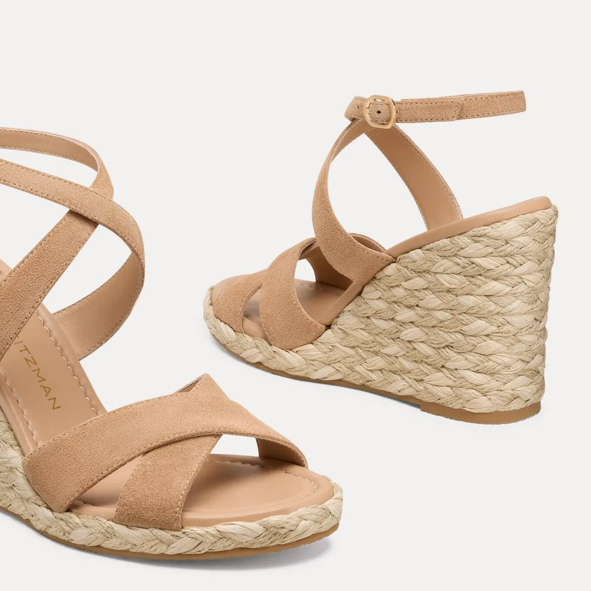 Alyssa Wedge Sandal - New Camel Suede