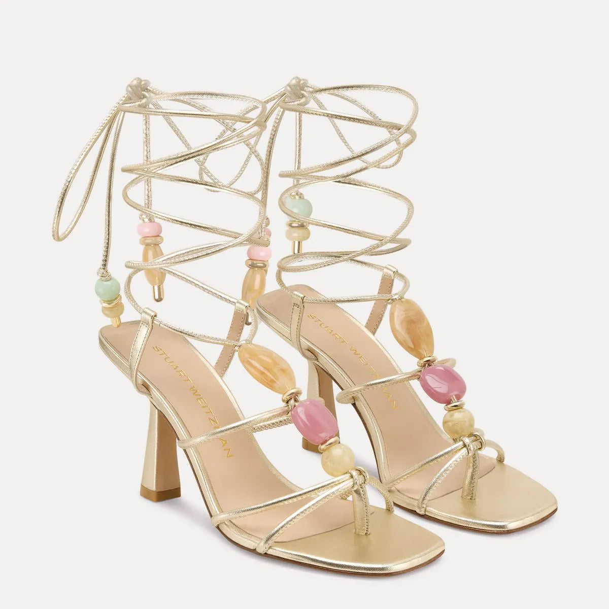 Majorca Wrap Sandal 85 - Platino Gold Leather