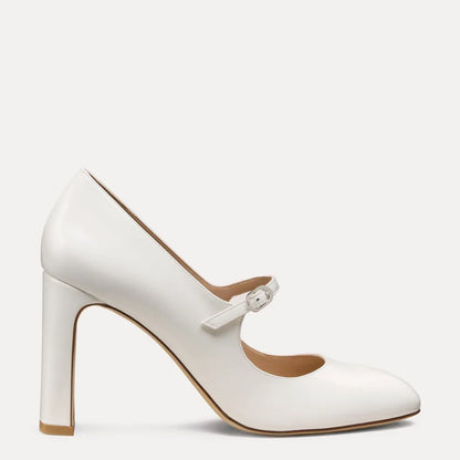 Babette Mary Jane Pump 85 - Blanco Patent Leather