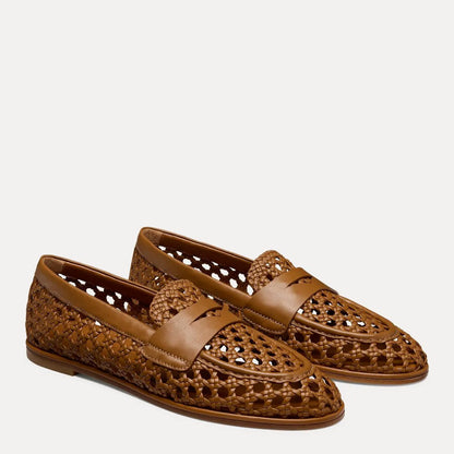 Spencer Woven Loafer - Boho Tan Woven Leather