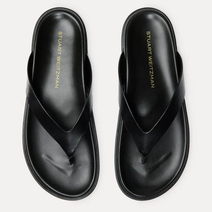 Marykate Thong Sandal - Black Leather