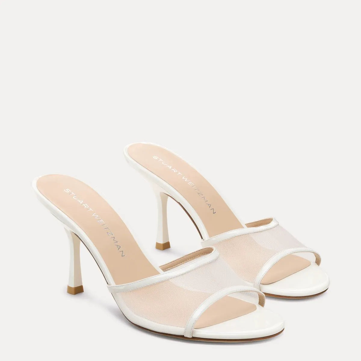 Bareitall Slide Sandal 85 - White Mesh & Leather