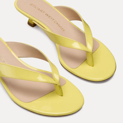 Rio Sleek Thong Sandal 35 - Citrine Patent Leather