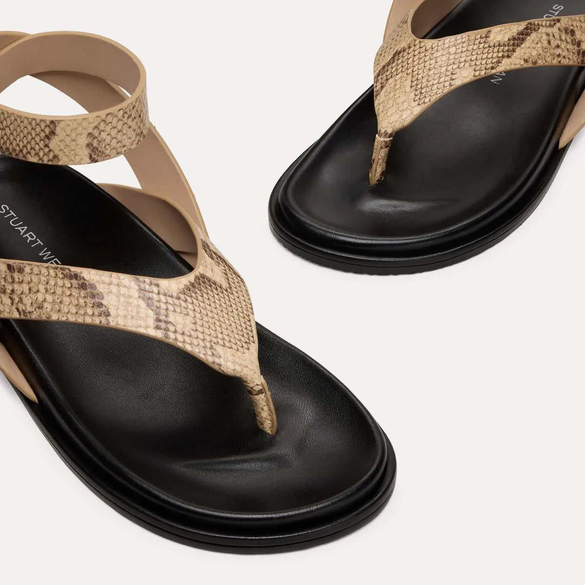 Marykate Sandal - Adobe Snake-Print Leather