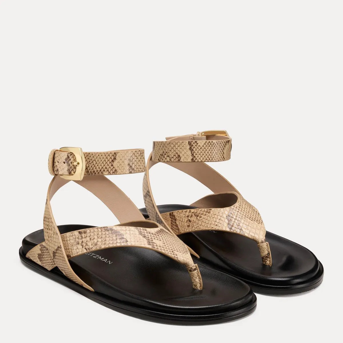 Marykate Sandal - Adobe Snake-Print Leather
