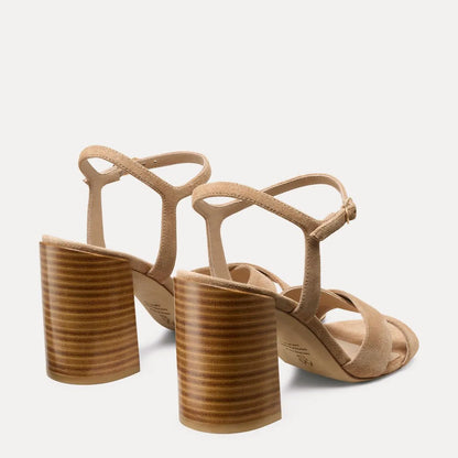 Alyssa Block-Heel Sandal 85 - New Camel Suede