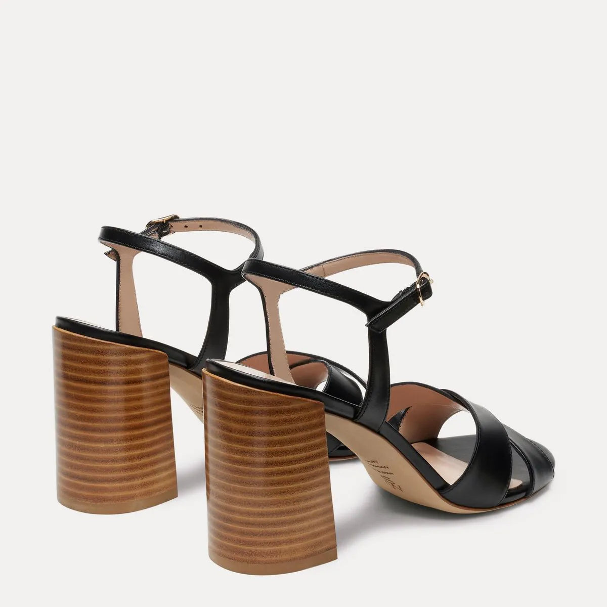 Alyssa Block-Heel Sandal 85 - Black Leather