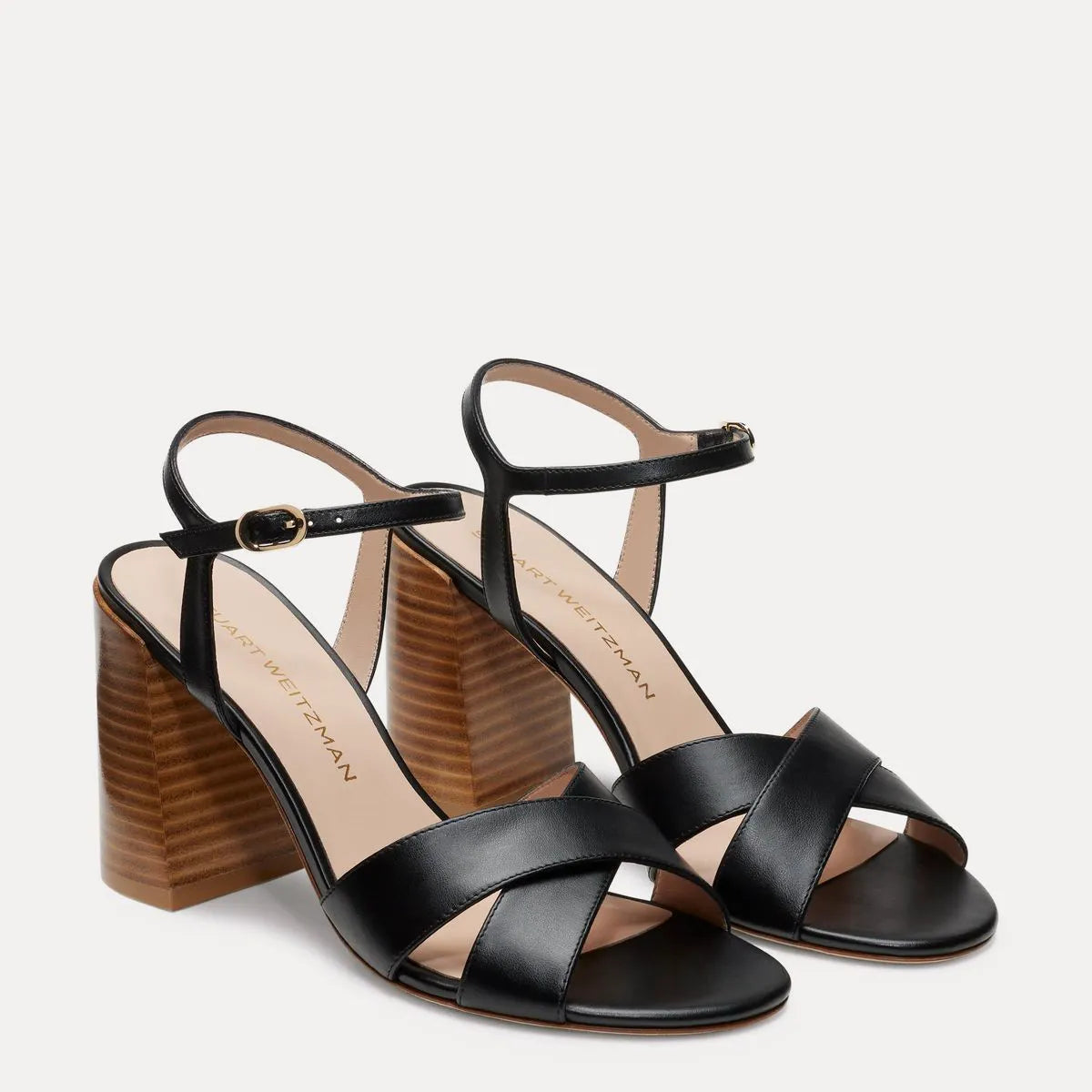 Alyssa Block-Heel Sandal 85 - Black Leather