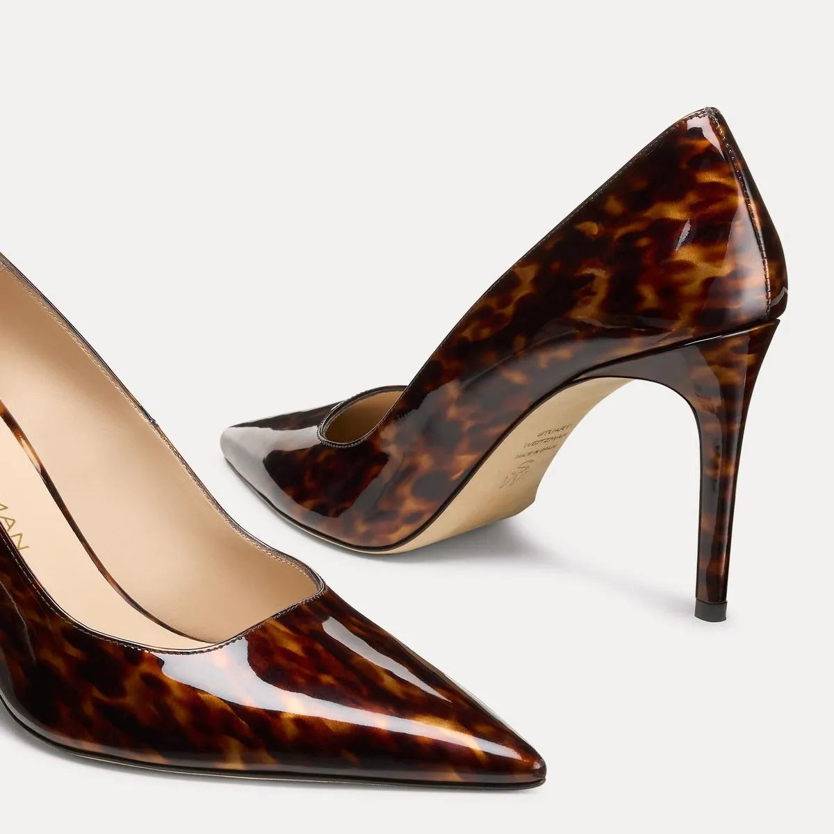 Stuart Power Pump 85 - Brown Tortoise-Print Leather
