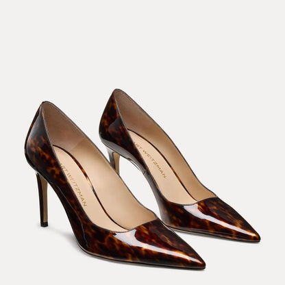 Stuart Power Pump 85 - Brown Tortoise-Print Leather