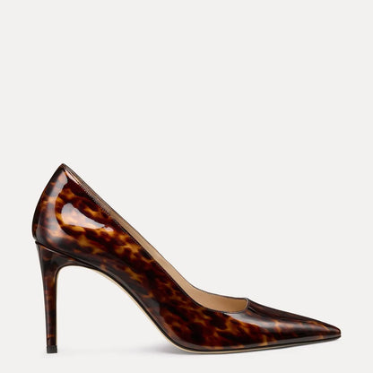 Stuart Power Pump 85 - Brown Tortoise-Print Leather