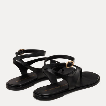Marley Thong Sandal - Black Leather