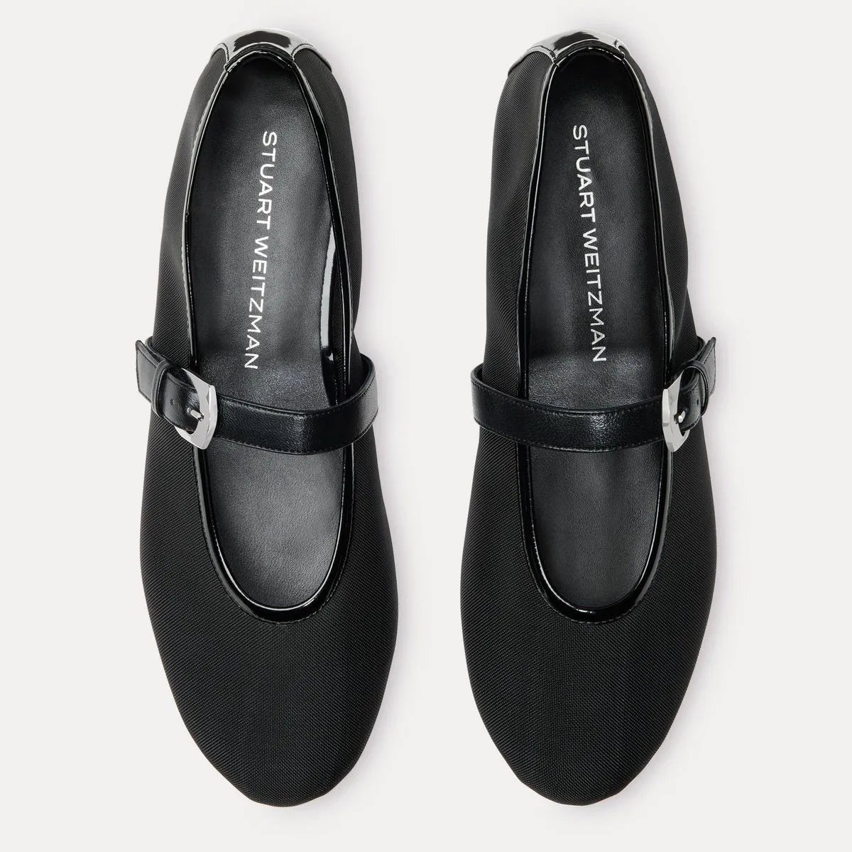 Sai Bareitall Mary Jane Flat - Black Mesh & Leather