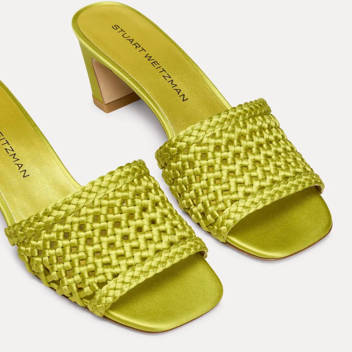 Marina Slide Sandal 50 - Ochre & Citrine Satin
