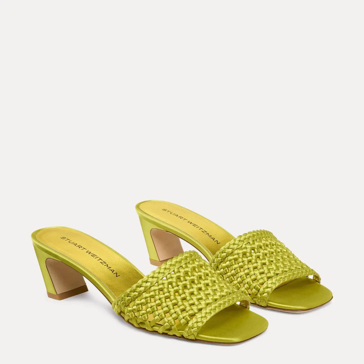 Marina Slide Sandal 50 - Ochre & Citrine Satin