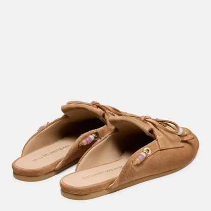 Majorca Tinsley Flat Mule - Camel Suede