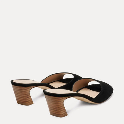 Stassi Slide Sandal 50 - Black & Camel Suede