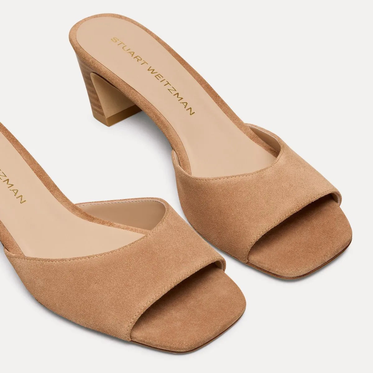 Stassi Slide Sandal 50 - Camel Suede