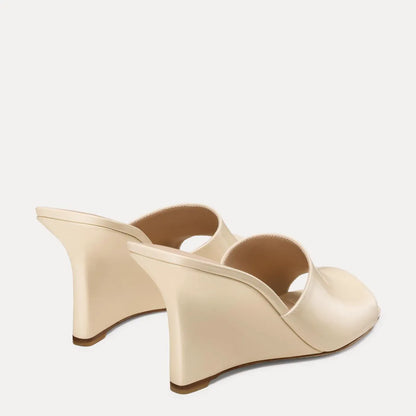 Vinnie Wedge Mule Slide 85 - Linen Patent Leather