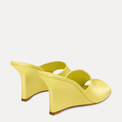 Vinnie Wedge Mule Slide 85 - Citrine Patent Leather