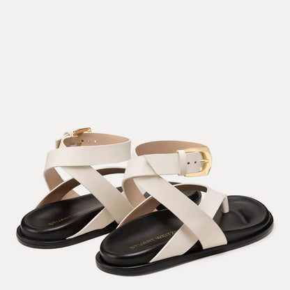Marykate Sandal - Cream Leather