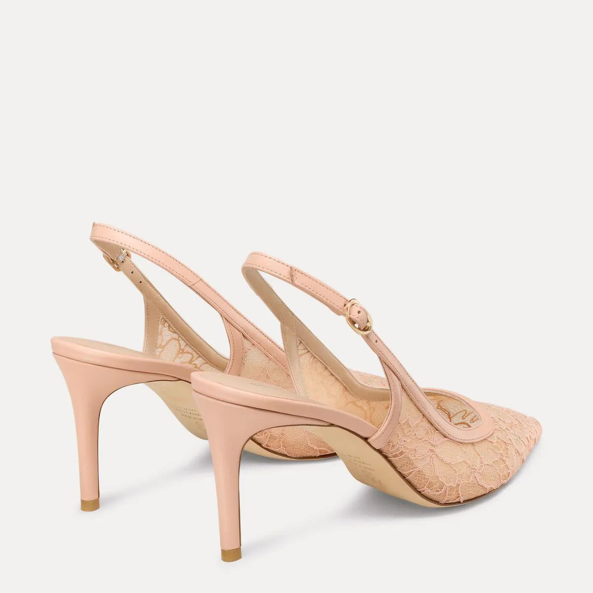Stuart Power Slingback Pump 75 - Blushful Floral Mesh & Leather