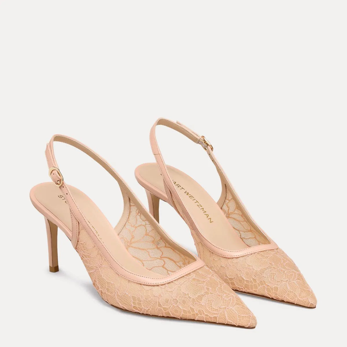 Stuart Power Slingback Pump 75 - Blushful Floral Mesh & Leather