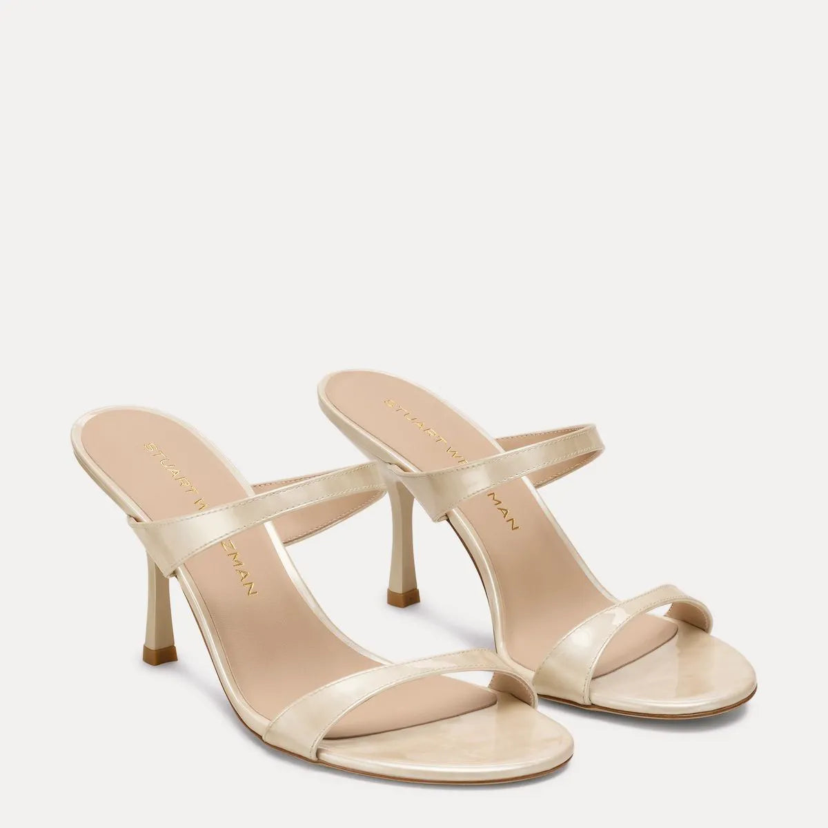 Nudist Slide Sandal 85 - Linen Tortoise-Print Leather