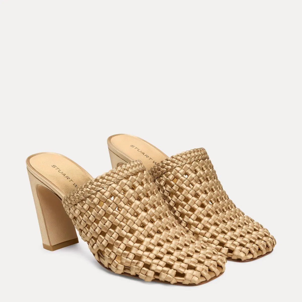 Marina Woven Mule 85 - Sandstone Satin