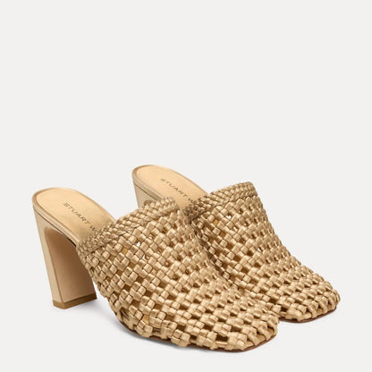 Marina Woven Mule 85 - Sandstone Satin