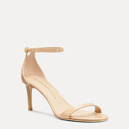 Nudist II Sandal 75 - Adobe Beige Patent Leather