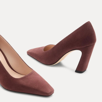 Stassi Pump 85 - Dark Oak Suede