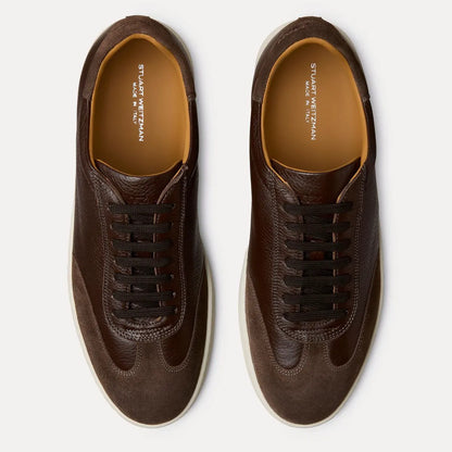 Men's Banner Sneaker - Espresso Brown Leather & Suede