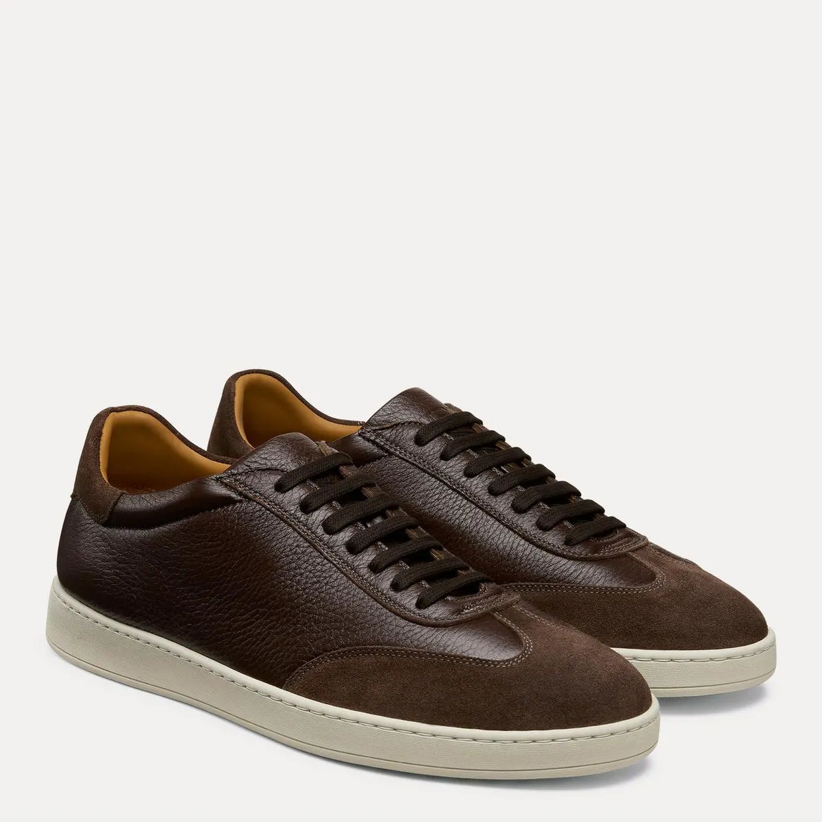 Men's Banner Sneaker - Espresso Brown Leather & Suede