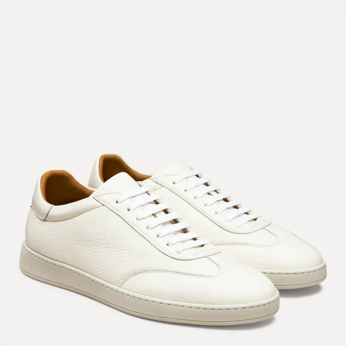 Men's Banner Sneaker - White Leather & Suede