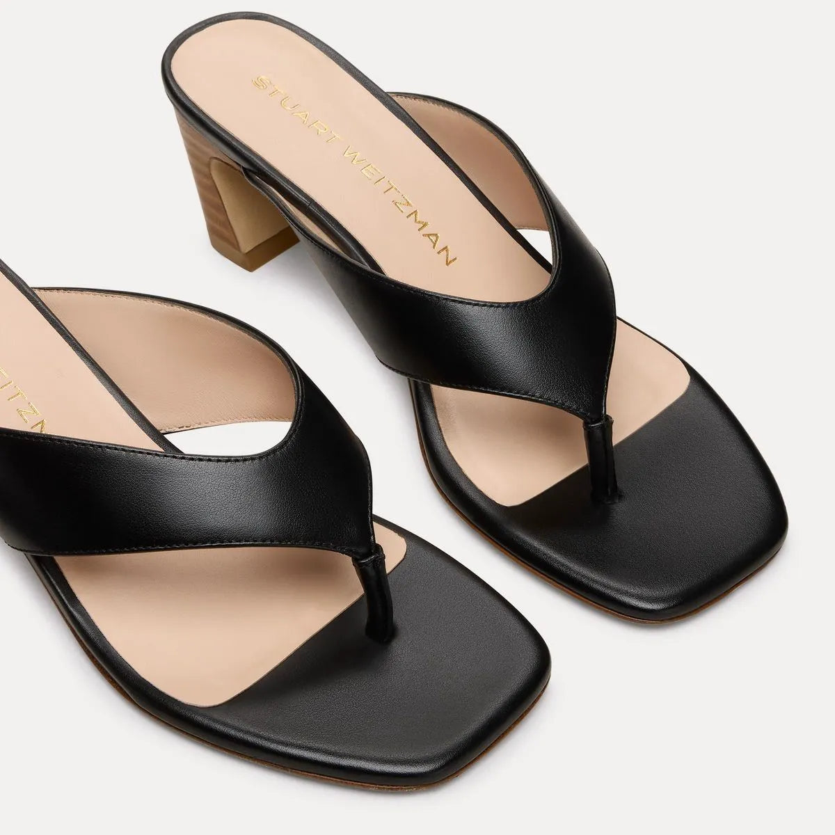 Stassi Thong Sandal 50 - Black Leather