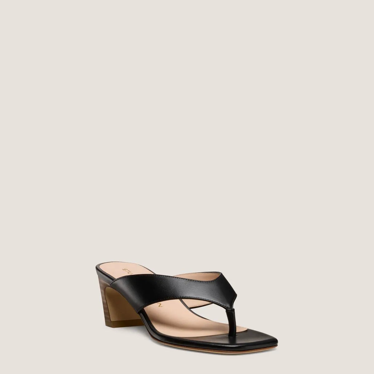 Stassi Thong Sandal 50 - Black Leather