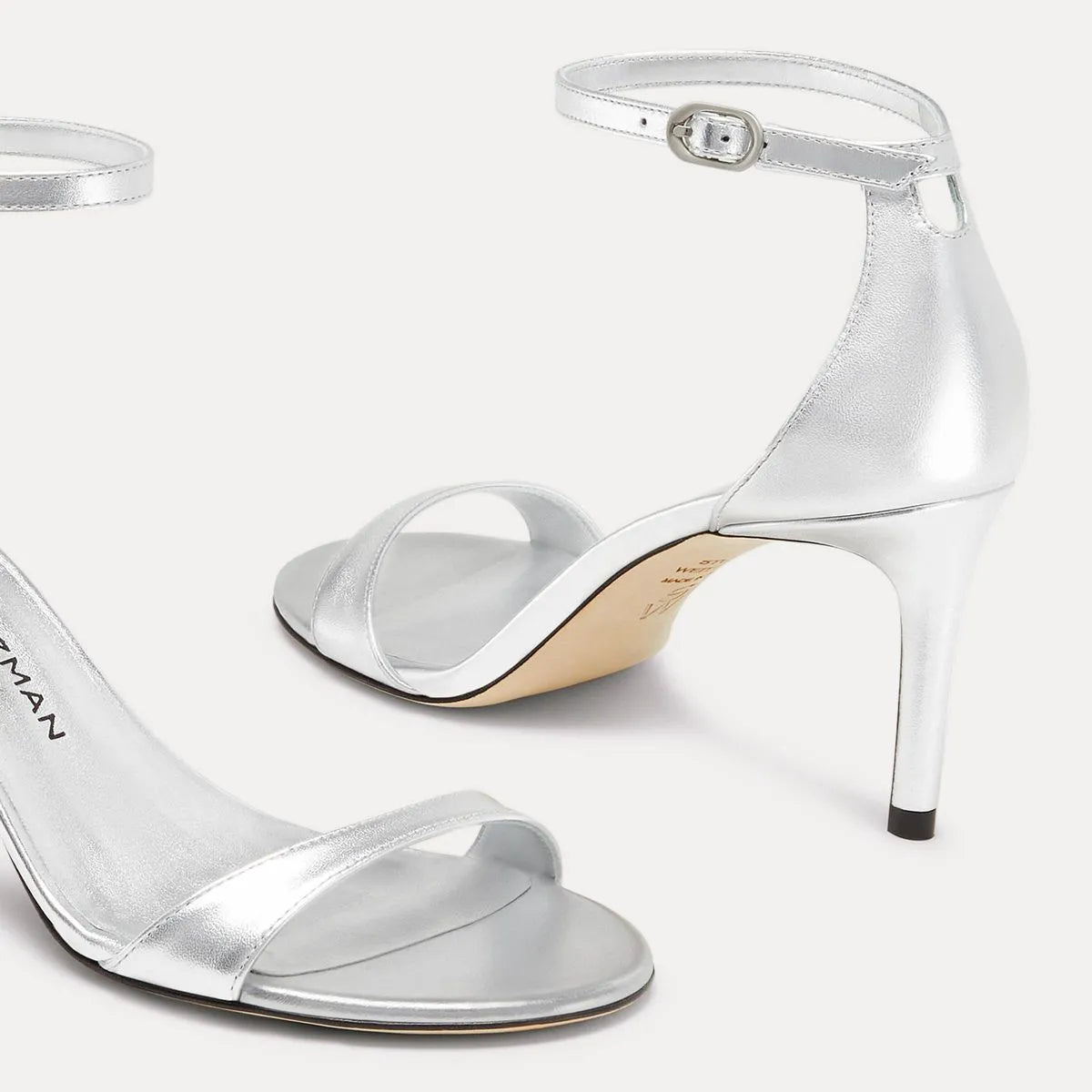 Nudist II Sandal 75 - Silver Leather