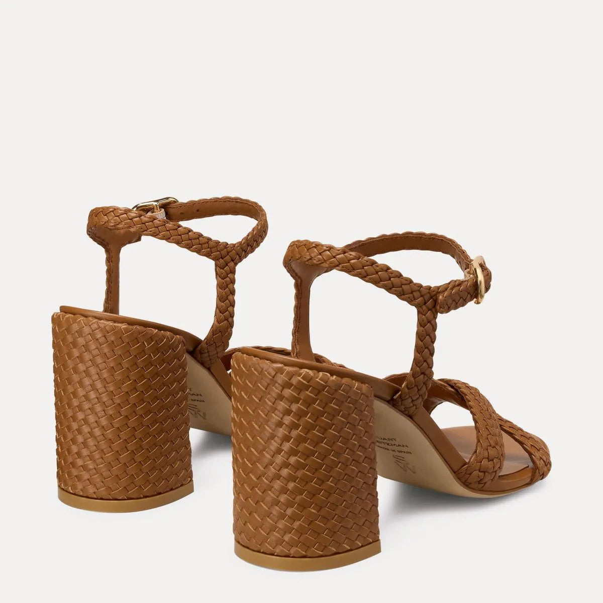 Alyssa Woven Block-Heel Sandal 85 - Boho Tan Brown Woven
