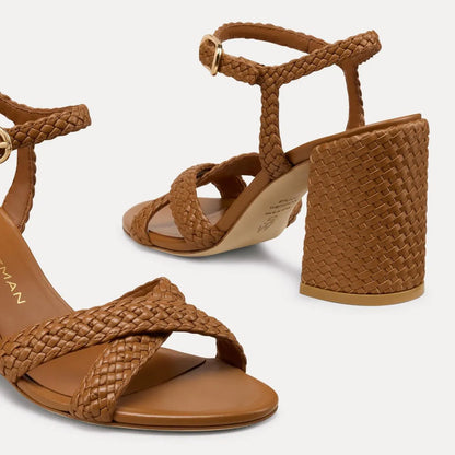 Alyssa Woven Block-Heel Sandal 85 - Boho Tan Brown Woven