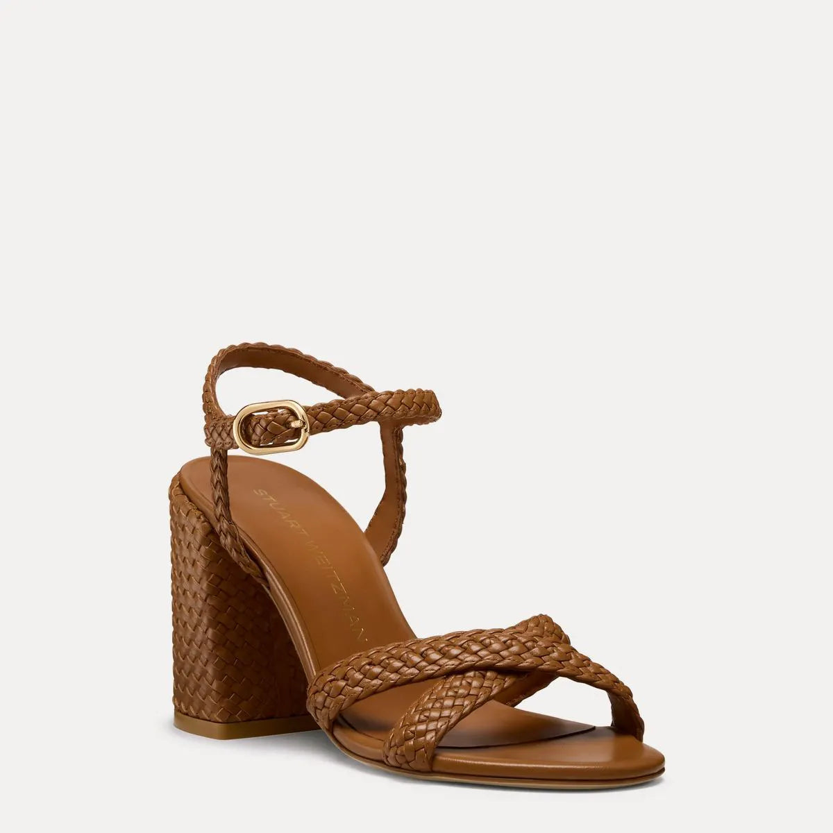 Alyssa Woven Block-Heel Sandal 85 - Boho Tan Brown Woven